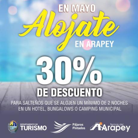 En Mayo 30% de descuento en Arapey